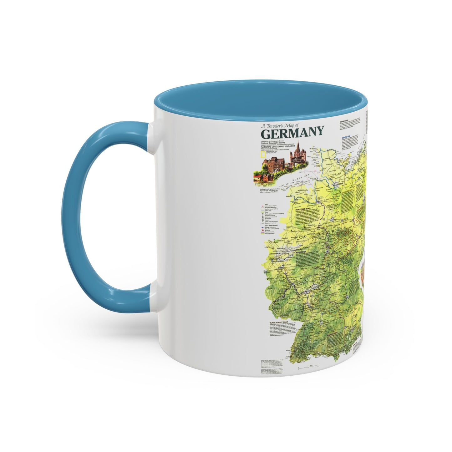 Germany - A Traveller's Map (1991) (Map) Accent Coffee Mug