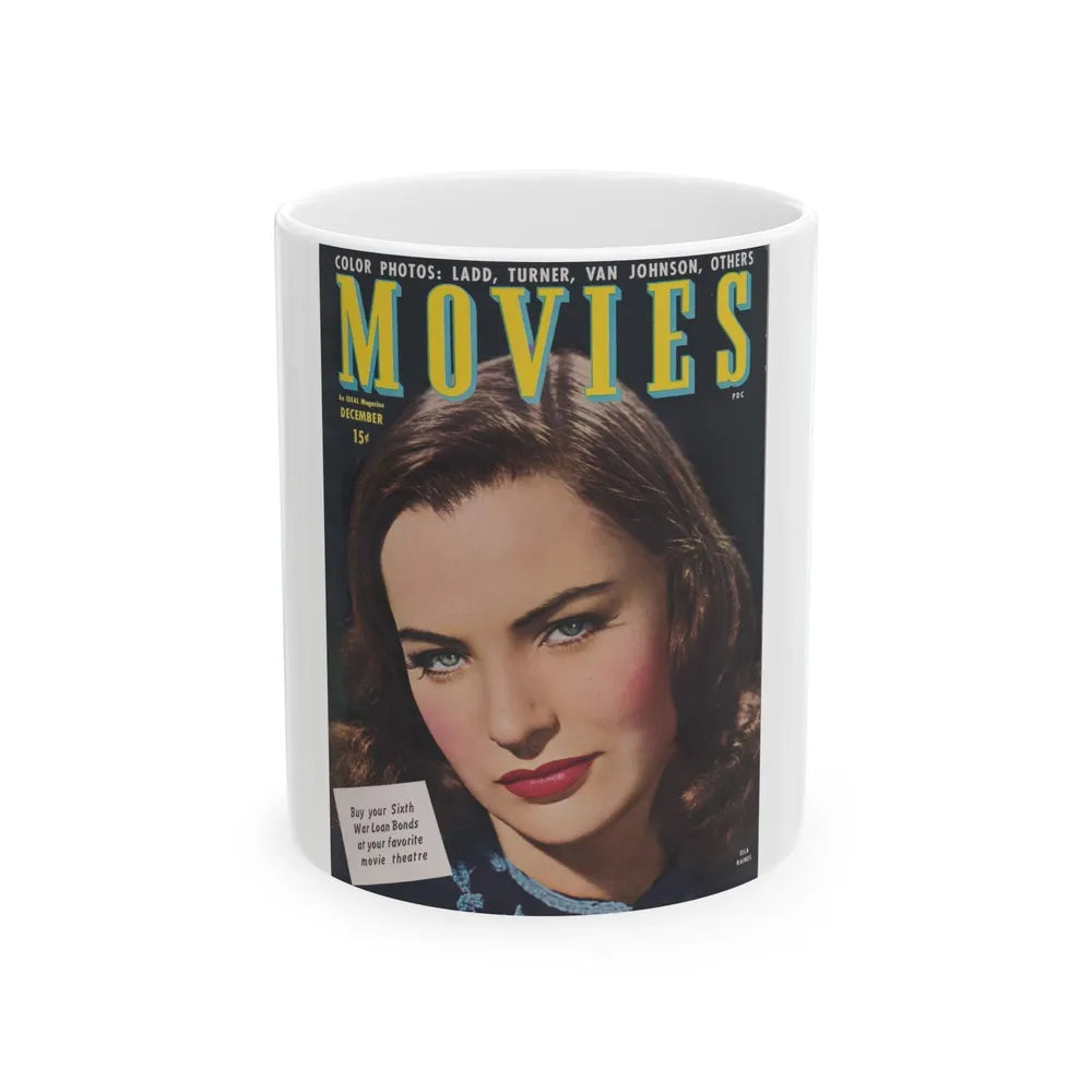 Ella Raines #148 - Mag. Cover (Vintage Female Icon) White Coffee Mug-11oz-Go Mug Yourself