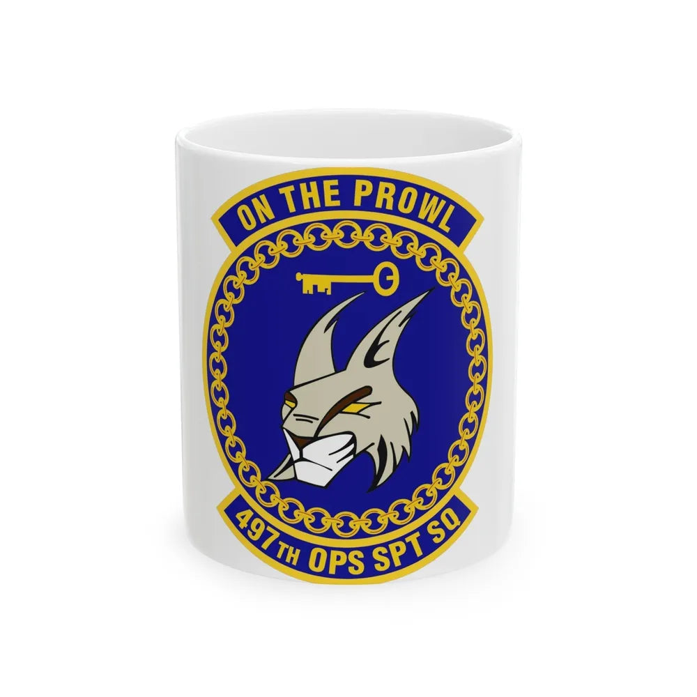 497 Operations Support Squadron ACC (U.S. Air Force) White Coffee Mug-11oz-Go Mug Yourself