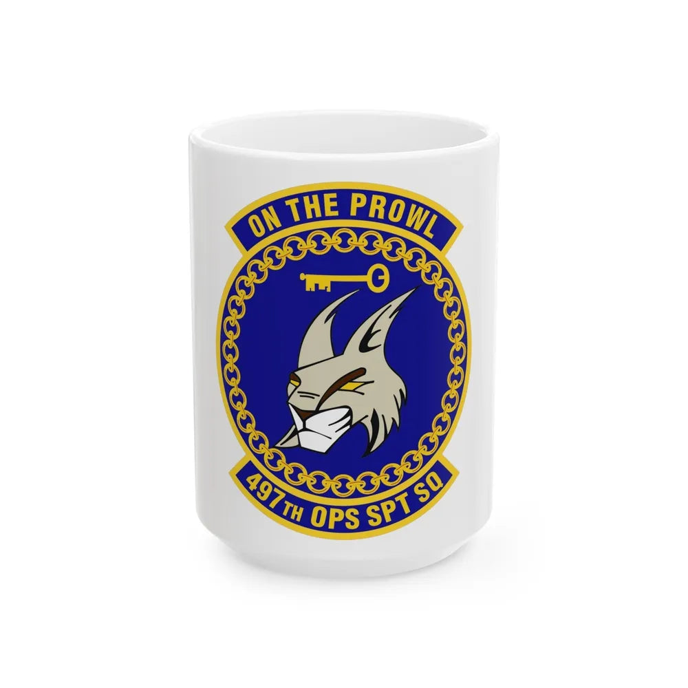 497 Operations Support Squadron ACC (U.S. Air Force) White Coffee Mug-15oz-Go Mug Yourself