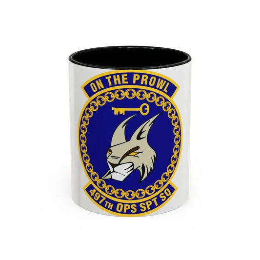 497 Operations Support Squadron ACC (U.S. Air Force) Accent Coffee Mug 11oz Black - Go Mug Yourself