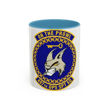 497 Operations Support Squadron ACC (U.S. Air Force) Accent Coffee Mug 11oz Light Blue - Go Mug Yourself