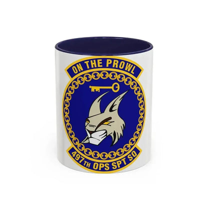 497 Operations Support Squadron ACC (U.S. Air Force) Accent Coffee Mug 11oz Navy - Go Mug Yourself