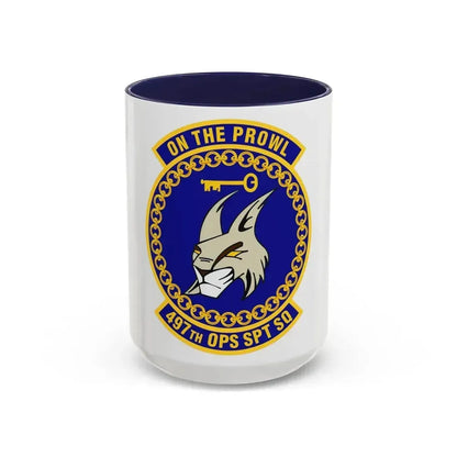 497 Operations Support Squadron ACC (U.S. Air Force) Accent Coffee Mug 15oz Navy - Go Mug Yourself