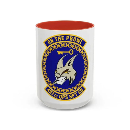 497 Operations Support Squadron ACC (U.S. Air Force) Accent Coffee Mug 15oz Red - Go Mug Yourself