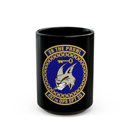 497 Operations Support Squadron ACC (U.S. Air Force) Black Coffee Mug 15oz - Go Mug Yourself