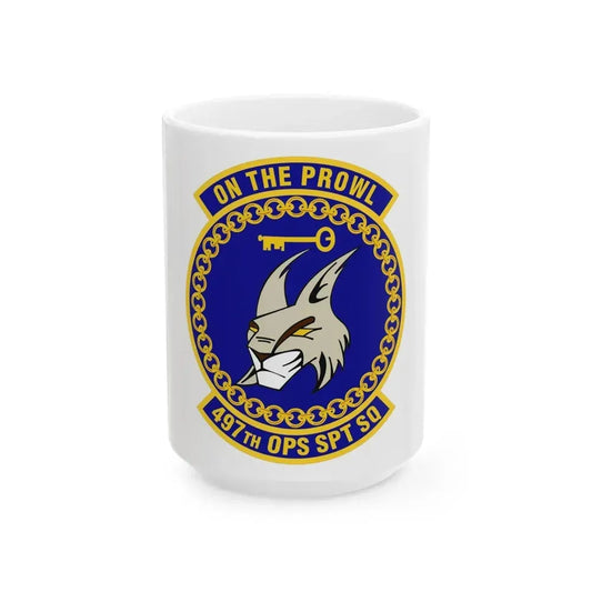 497 Operations Support Squadron ACC (U.S. Air Force) White Coffee Mug 15oz - Go Mug Yourself