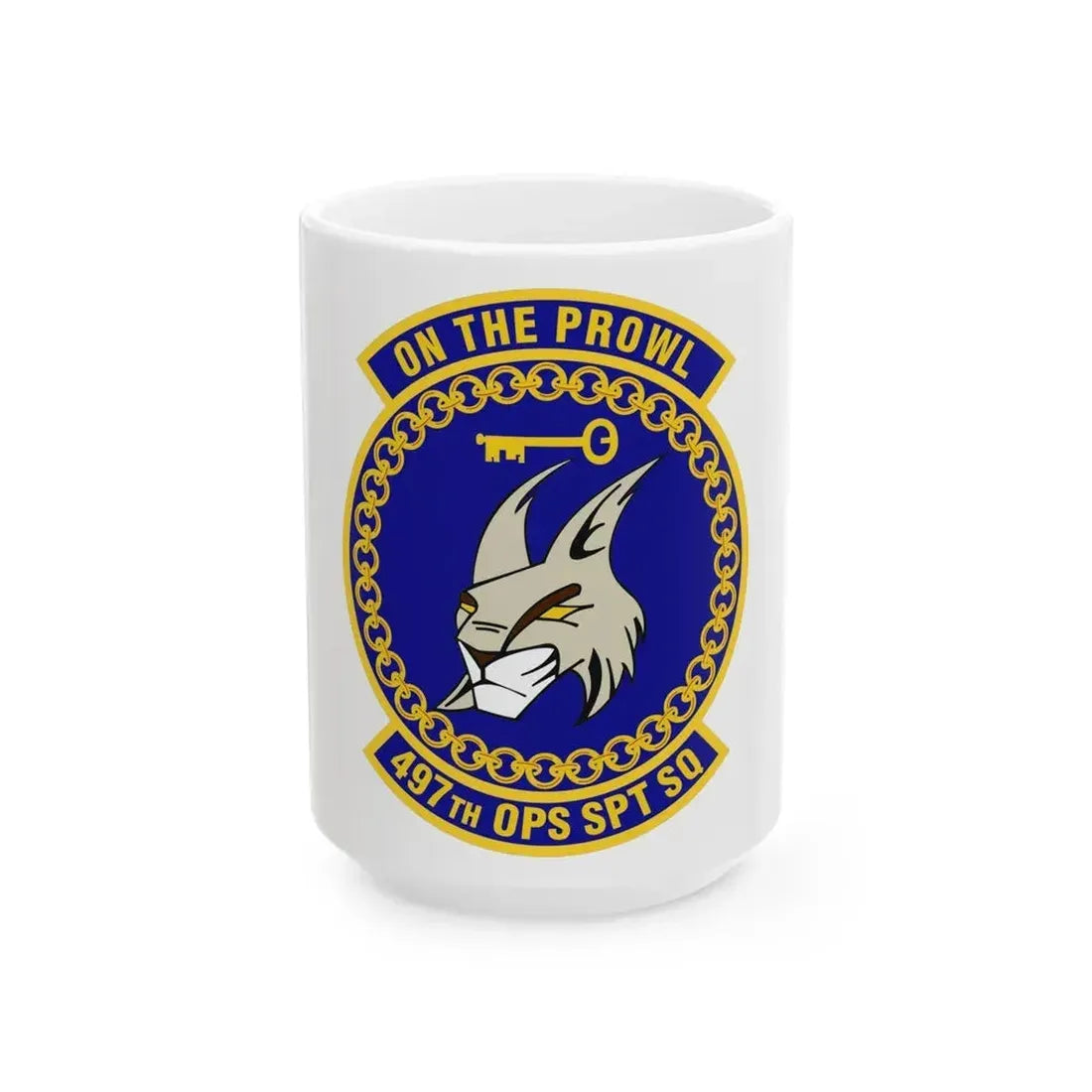 497 Operations Support Squadron ACC (U.S. Air Force) White Coffee Mug - Go Mug Yourself