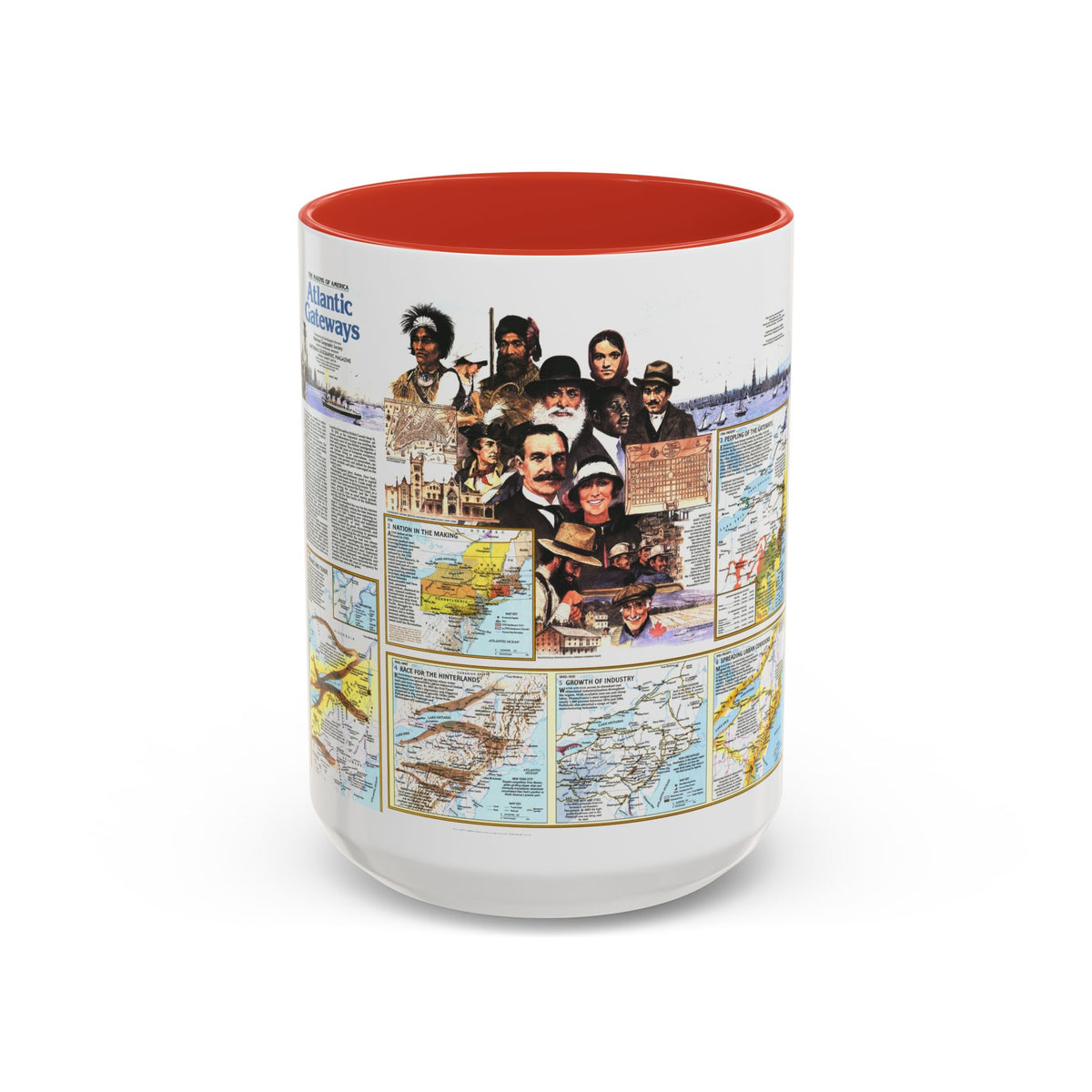 USA - Atlantic Gateways 2 (1983) (Map) Accent Coffee Mug