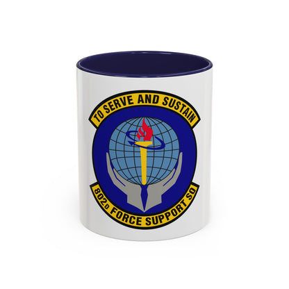 802d Force Support Squadron (U.S. Air Force) Accent Coffee Mug