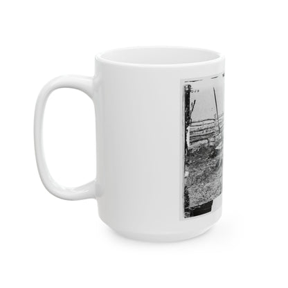 Antietam, Maryland. Confederate Soldiers As They Fell Inside The Fence On The Hagerstown Road (U.S. Civil War) White Coffee Mug