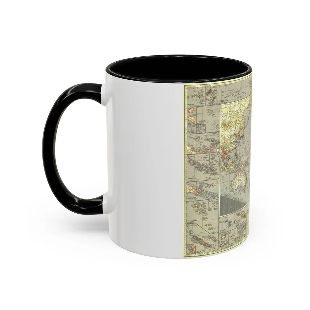 Pacific Ocean (1936) (Map) Accent Coffee Mug-Go Mug Yourself