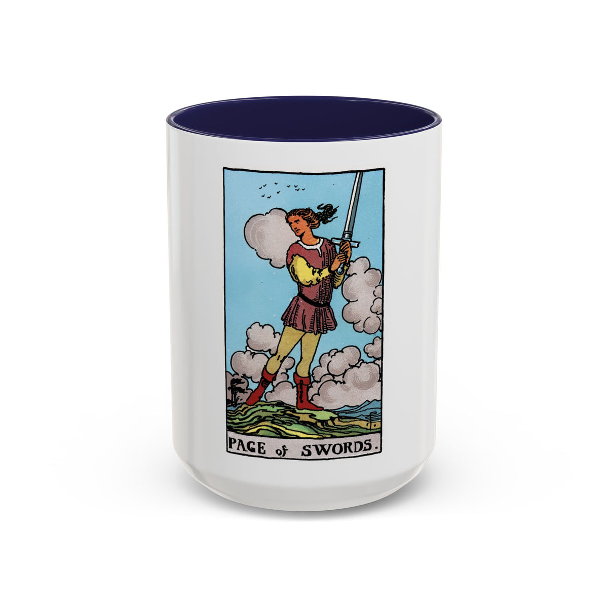 The Page of Swords (Tarot Card) Accent Coffee Mug