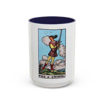 The Page of Swords (Tarot Card) Accent Coffee Mug