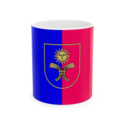 Flag of Khmelnytskyi Oblast Ukraine - White Coffee Mug-11oz-Go Mug Yourself