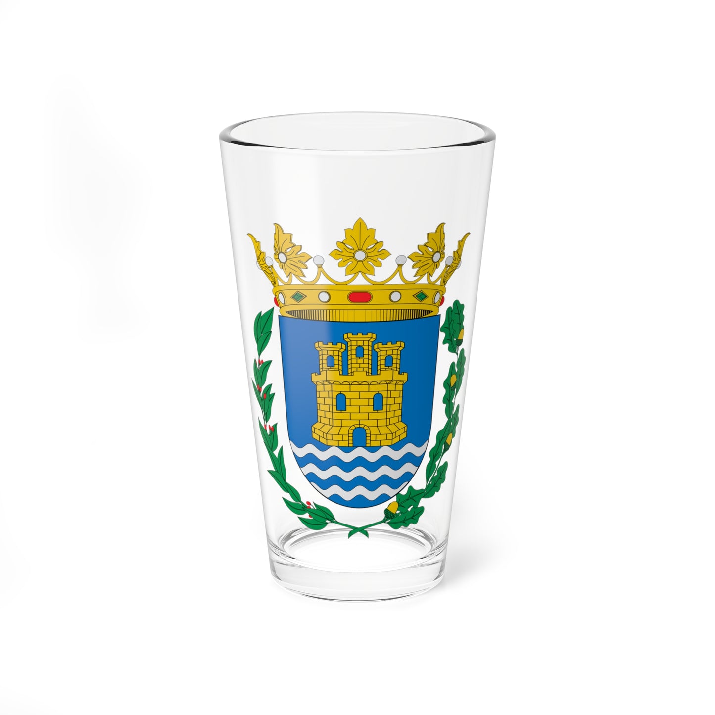 Escudo de Alcalá de Henares alternativo (Spain) (Coat of Arms) Pint Glass 16oz