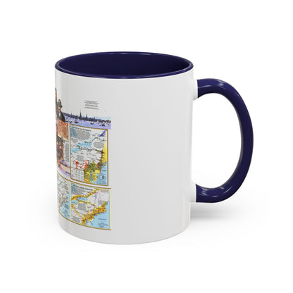 USA - Atlantic Gateways 2 (1983) (Map) Accent Coffee Mug