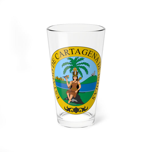 Escudo de Cartagena de Indias (Colombia) (Coat of Arms) Pint Glass 16oz