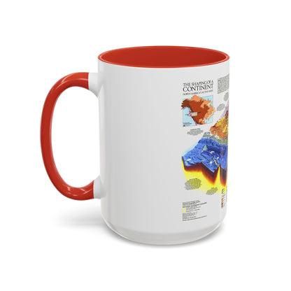 North America - The Shaping of a Continent (1985) (Map) Accent Coffee Mug