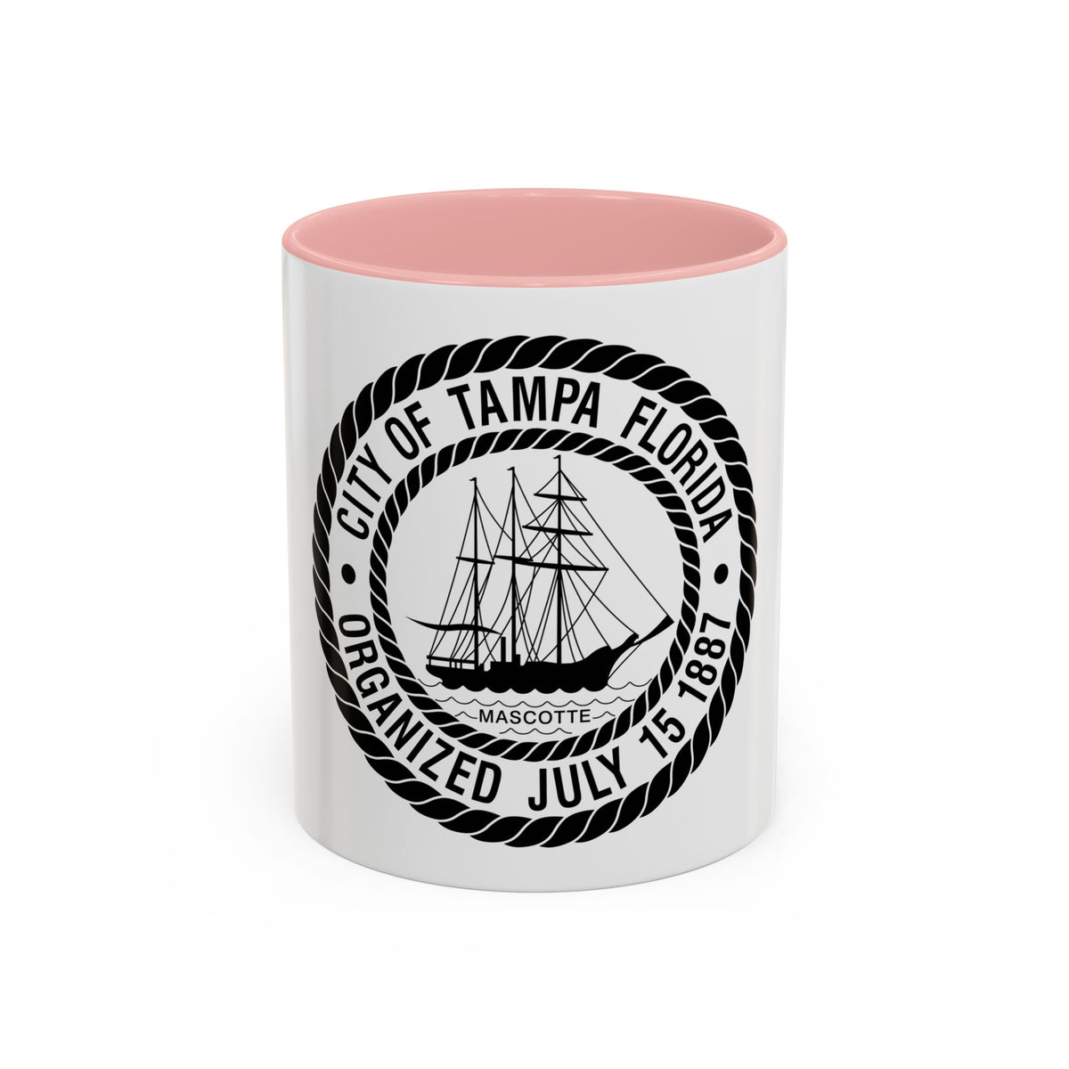 Seal of Tampa Florida - Accent Coffee Mug