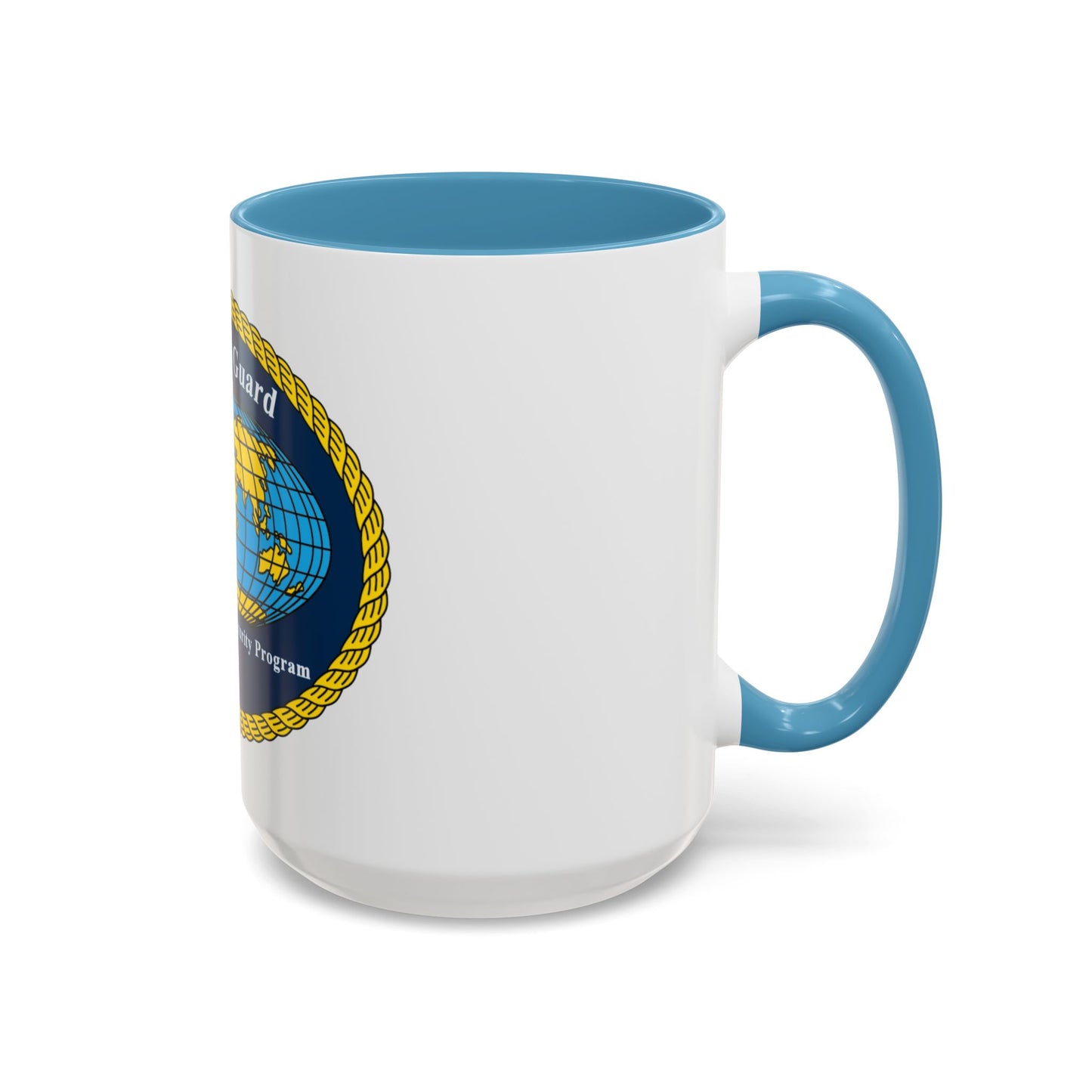 USCG International Port Security Program (U.S. Coast Guard) Accent Coffee Mug