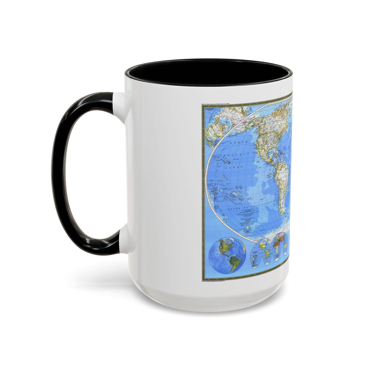 World Map (1988) (Map) Accent Coffee Mug