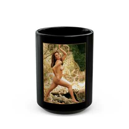 Victoria Vetri #101 - Nude (Vintage Female Icon) Black Coffee Mug-15oz-Go Mug Yourself