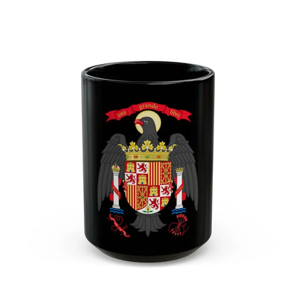 Coat of Arms of Spain (1977-1981) - Black Coffee Mug-15oz-Go Mug Yourself