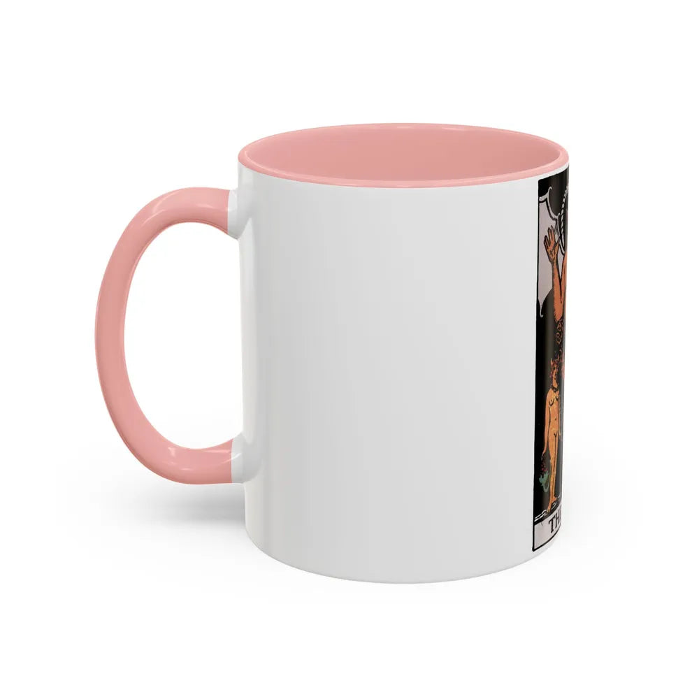 The Devil (Tarot Card) Accent Coffee Mug-Go Mug Yourself