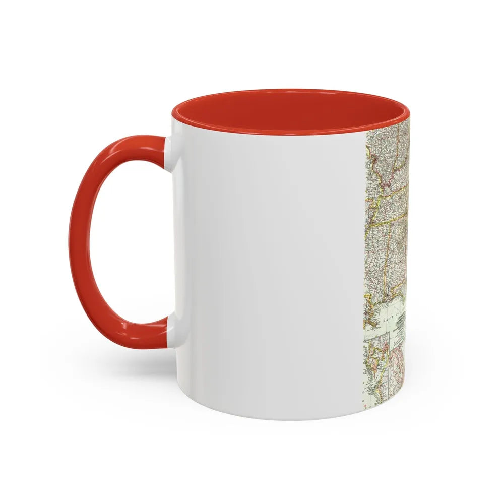 USA - Southeastern (1958) (Map) Accent Coffee Mug-Go Mug Yourself