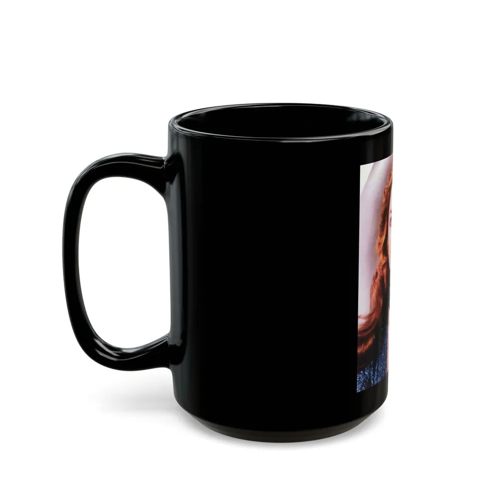 Caroline Munro #231 (Vintage Female Icon) Black Coffee Mug-Go Mug Yourself