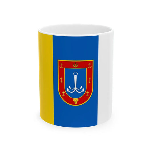 Flag of Odessa Oblast Ukraine - White Coffee Mug-11oz-Go Mug Yourself