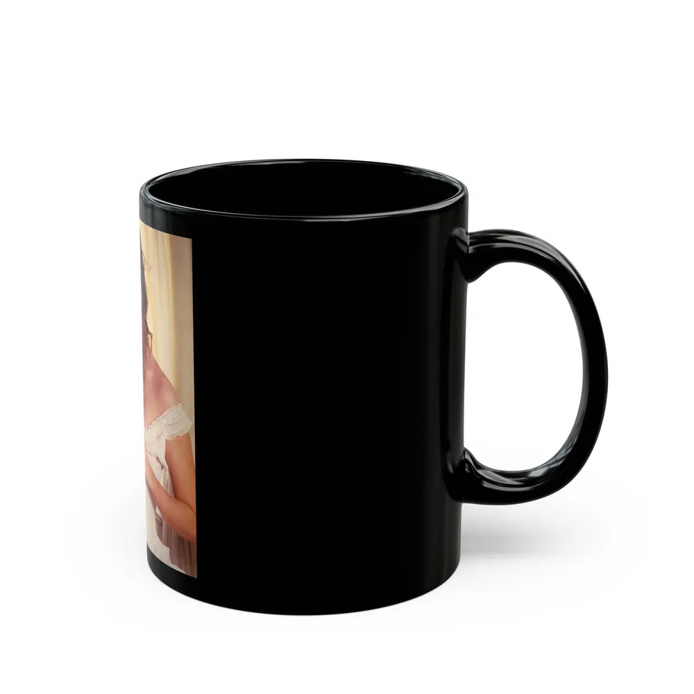 Jane Seymour #26 (Vintage Female Icon) Black Coffee Mug-Go Mug Yourself