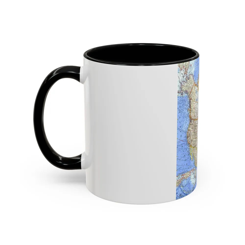 North America (1964) (Map) Accent Coffee Mug-Go Mug Yourself