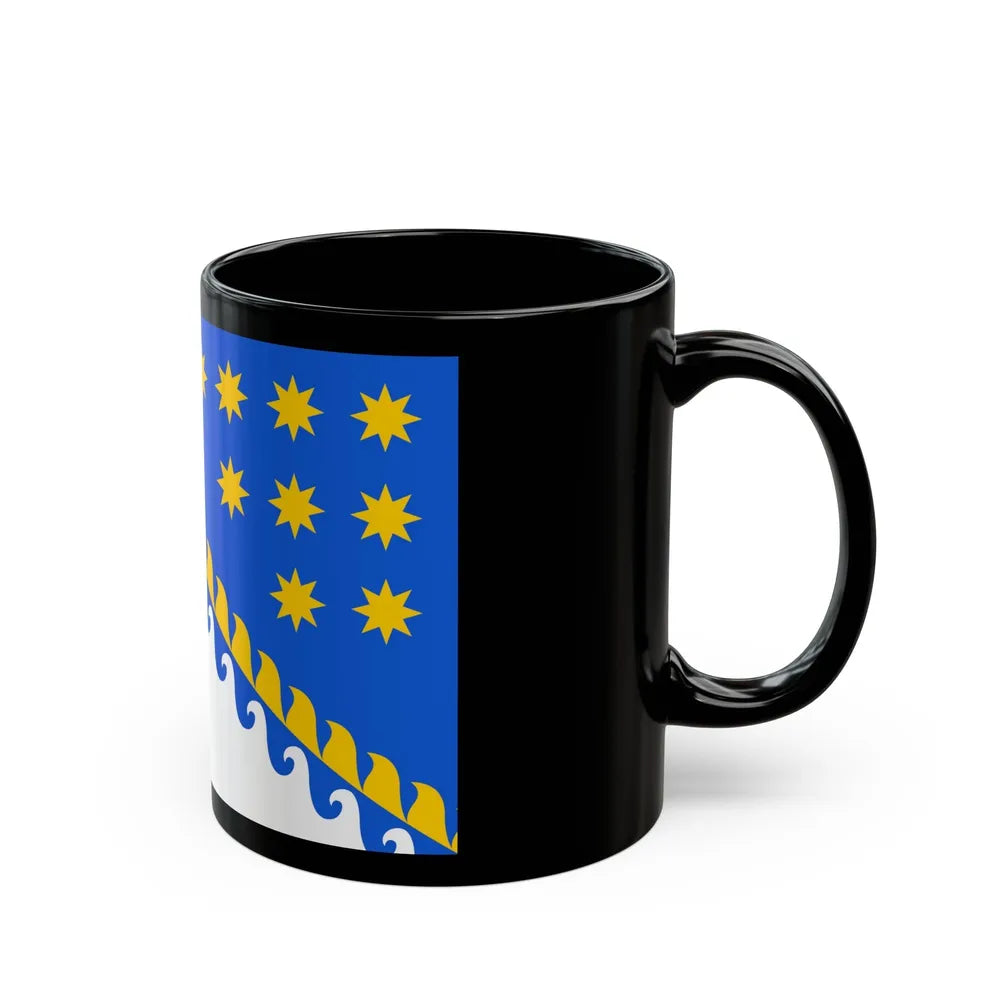 Flag of Dnipropetrovsk Oblast Ukraine - Black Coffee Mug-Go Mug Yourself