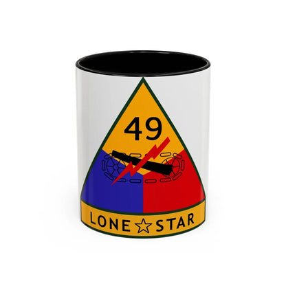 49th Armored Division (U.S. Army) Accent Coffee Mug-11oz-Black-Go Mug Yourself