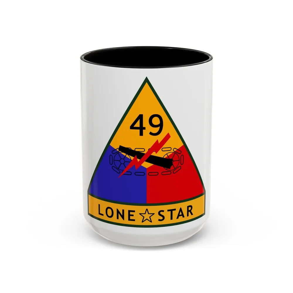 49th Armored Division (U.S. Army) Accent Coffee Mug-15oz-Black-Go Mug Yourself