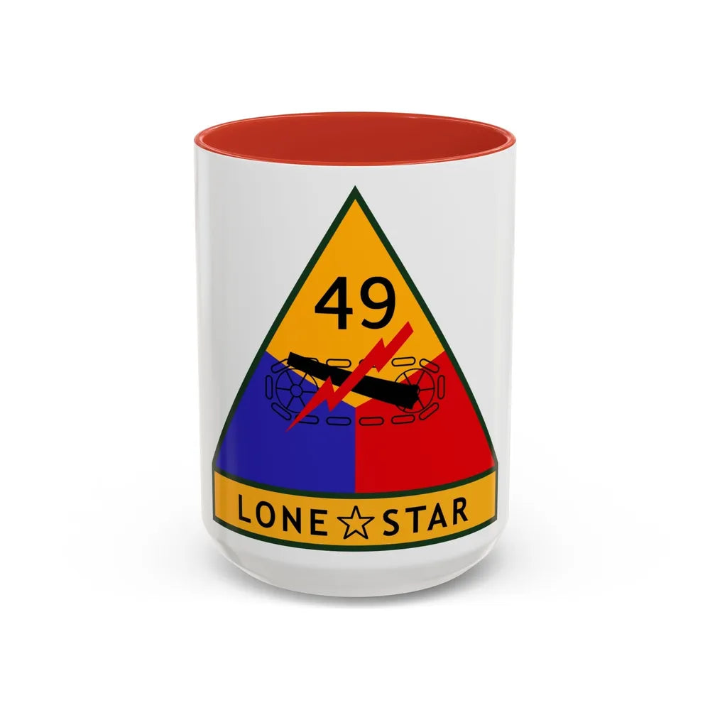 49th Armored Division (U.S. Army) Accent Coffee Mug-15oz-Navy-Go Mug Yourself