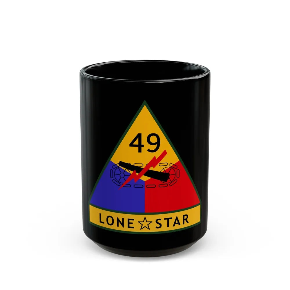 49th Armored Division (U.S. Army) Black Coffee Mug-15oz-Go Mug Yourself