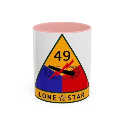 49th Armored Division (U.S. Army) Accent Coffee Mug 11oz Pink - Go Mug Yourself