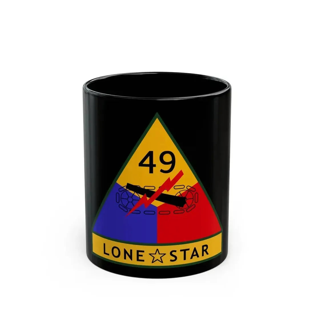 49th Armored Division (U.S. Army) Black Coffee Mug 11oz - Go Mug Yourself
