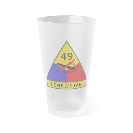 49th Armored Division (U.S. Army) Frosted Pint Glass 16oz Default Title - Go Mug Yourself