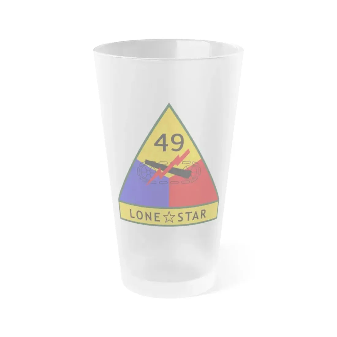 49th Armored Division (U.S. Army) Frosted Pint Glass 16oz Default Title - Go Mug Yourself