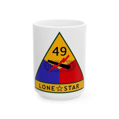 49th Armored Division (U.S. Army) White Coffee Mug 15oz - Go Mug Yourself