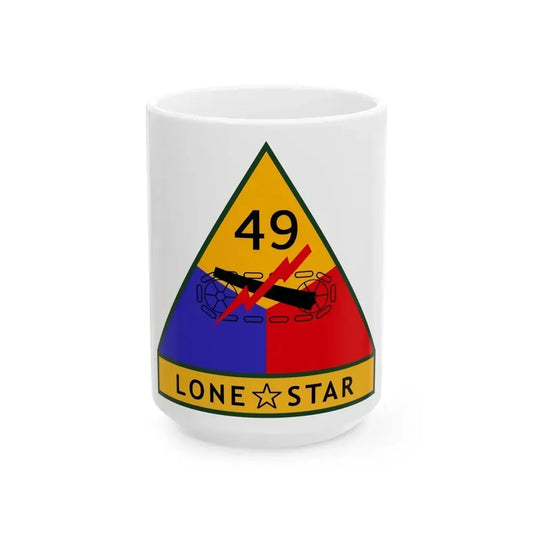 49th Armored Division (U.S. Army) White Coffee Mug 15oz - Go Mug Yourself