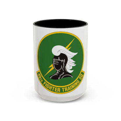 49th Fighter Training Squadron (U.S. Air Force) Accent Coffee Mug 15oz Black - Go Mug Yourself