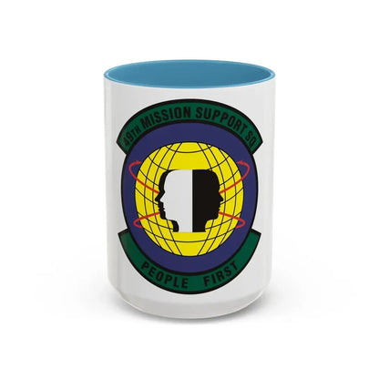 49th Mission Support Squadron (U.S. Air Force) Accent Coffee Mug 15oz Light Blue - Go Mug Yourself