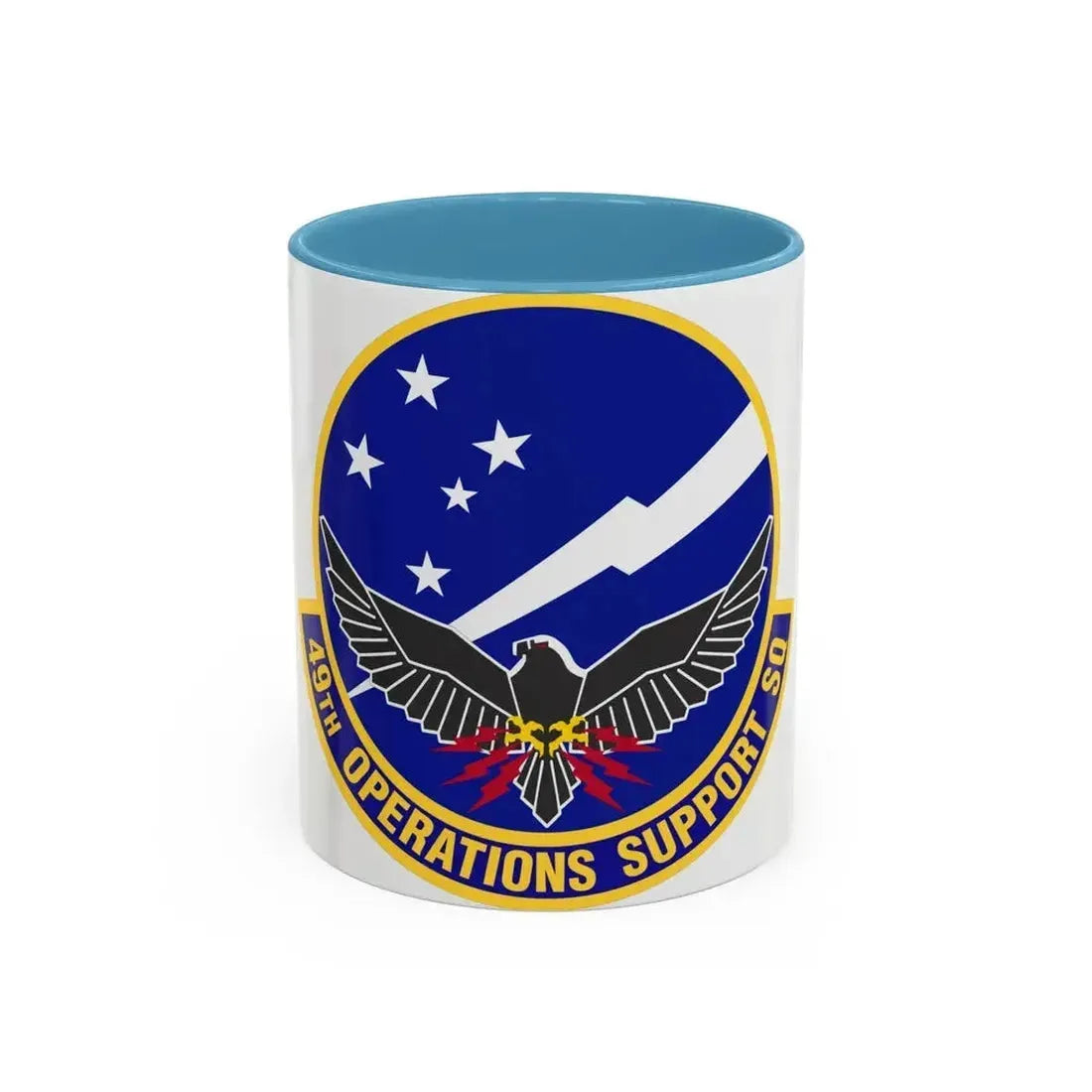 49th Operations Support Squadron (U.S. Air Force) Accent Coffee Mug 11oz Light Blue - Go Mug Yourself