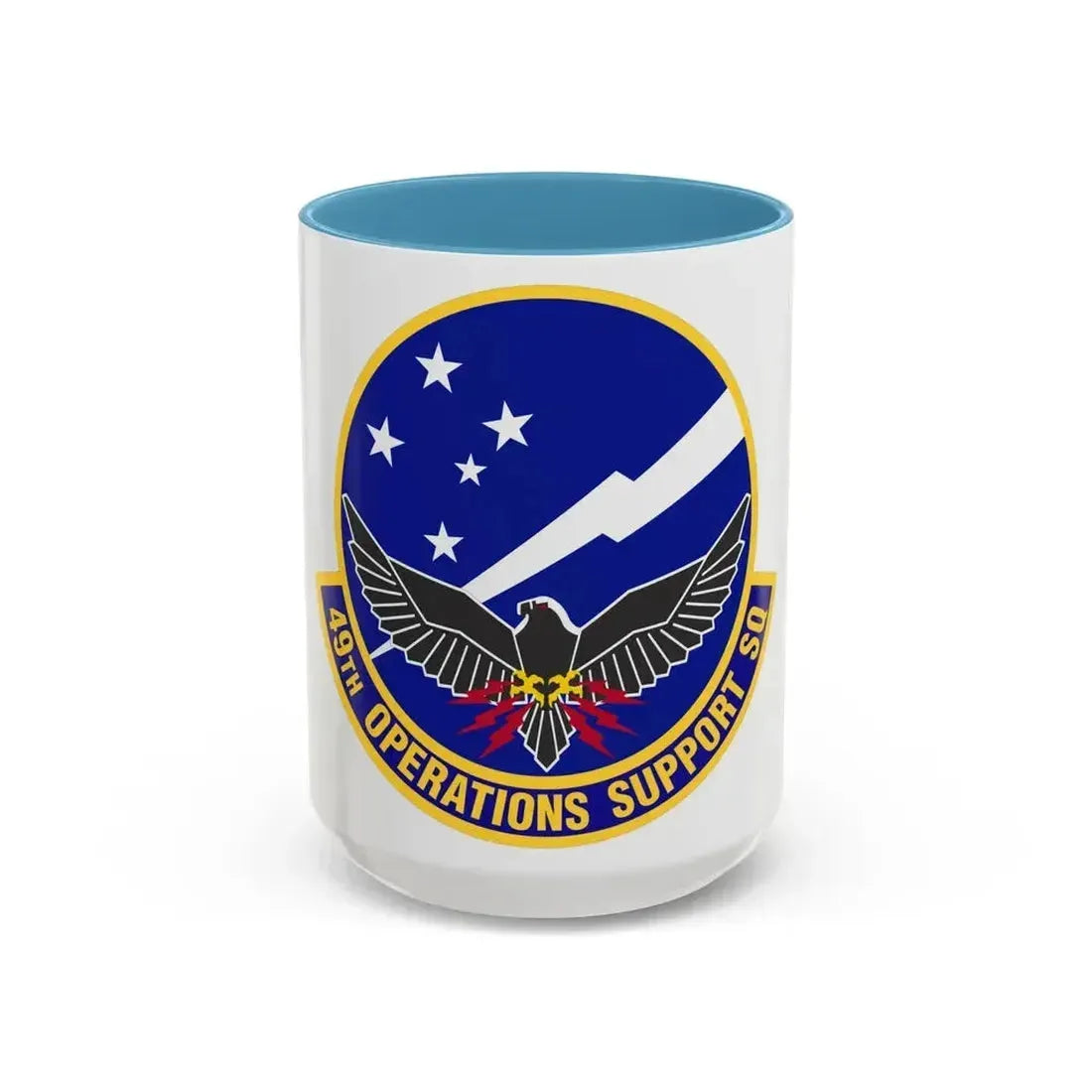 49th Operations Support Squadron (U.S. Air Force) Accent Coffee Mug 15oz Light Blue - Go Mug Yourself