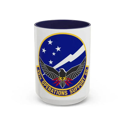 49th Operations Support Squadron (U.S. Air Force) Accent Coffee Mug 15oz Navy - Go Mug Yourself